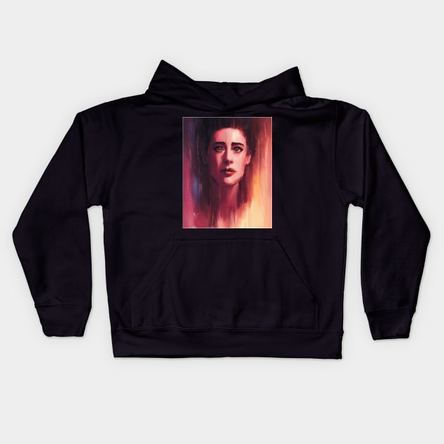 Rachael - Bladerunner Acrylic Series Kids Hoodie by Fallenzeaphine